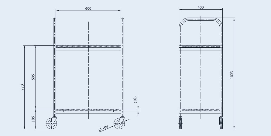 TABLE WORKING TROLLEY